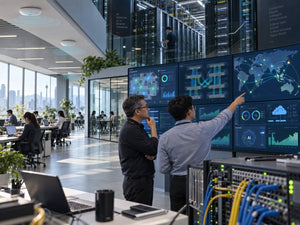 Huawei network engineers monitor Wi-Fi 7, Ethernet switching, routing and AI-ready infrastructure across enterprise networks.