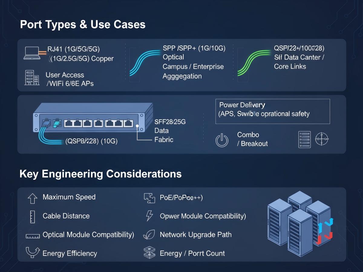 Ethernet Switch Port Types Explained 2026: RJ45, SFP, QSFP+ & More ...