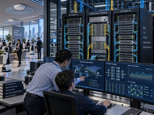 H3C networking news cover illustrating OCS optical switching, SRv6 multi-data-center networking, 800G and 1.6T AI interconnects, DDC Ethernet and enterprise Wi-Fi 7 in September 2026.