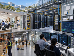 Ruijie networking news cover illustrating Color-Light 5.0 optical campus architecture, CPN2.0 AI data-center fabrics, 400G to 1.6T optical interconnects, cloud-managed GPON access and enterprise wireless operations.