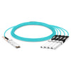 Network Switch 100G QSFP28 to 4x25G SFP28 Active Optical Cable, OM3 Multimode, up to 30m