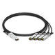 Network Switch 200G PAM4 QSFP56 to 4x50G SFP56 Direct Attach PVC Copper Cable, up to 3m
