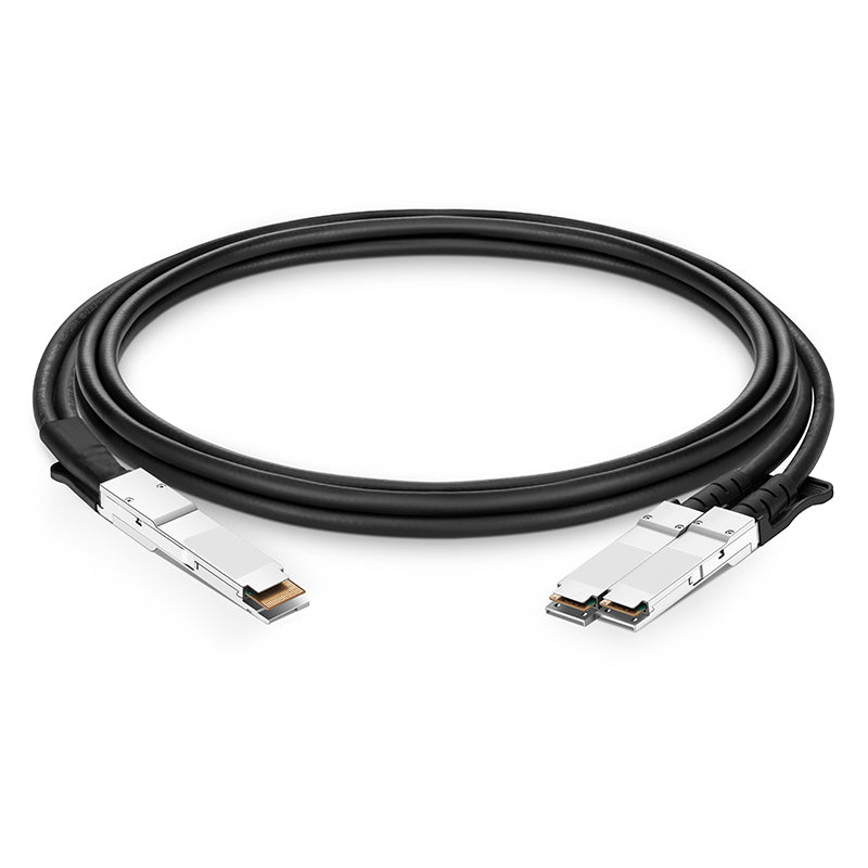 NSComm 200G PAM4 QSFP56 to 2x100G QSFP56 Direct Attach PVC Copper Cable, up to 3m — 0.5m (2ft) / Generic