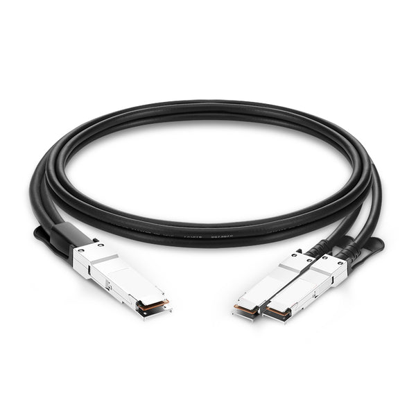 Network Switch 400G PAM4 QSFP-DD to 2x200G QSFP56 Direct Attach PVC Copper Cable, up to 3m