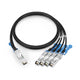 NSComm 40G QSFP+ to 4 x 10G SFP+ Active Direct Attach Copper Breakout Cable up to 9m(29ft)
