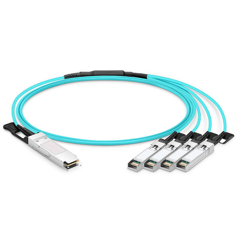 NSComm 40G QSFP+ to 4x10G SFP+ Active Optical Cable, OM3 Multimode, up to 30m — 15m (49ft) / Generic