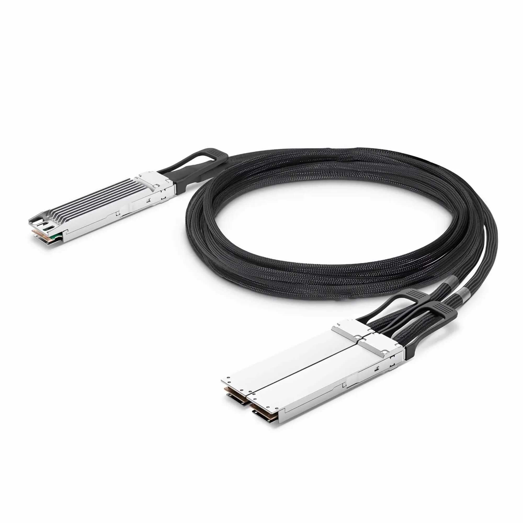 Comp Acc Network Module NSComm 800G Finned Top to 2 x 400G OSFP Flat Top ACC Breakout Cable ...