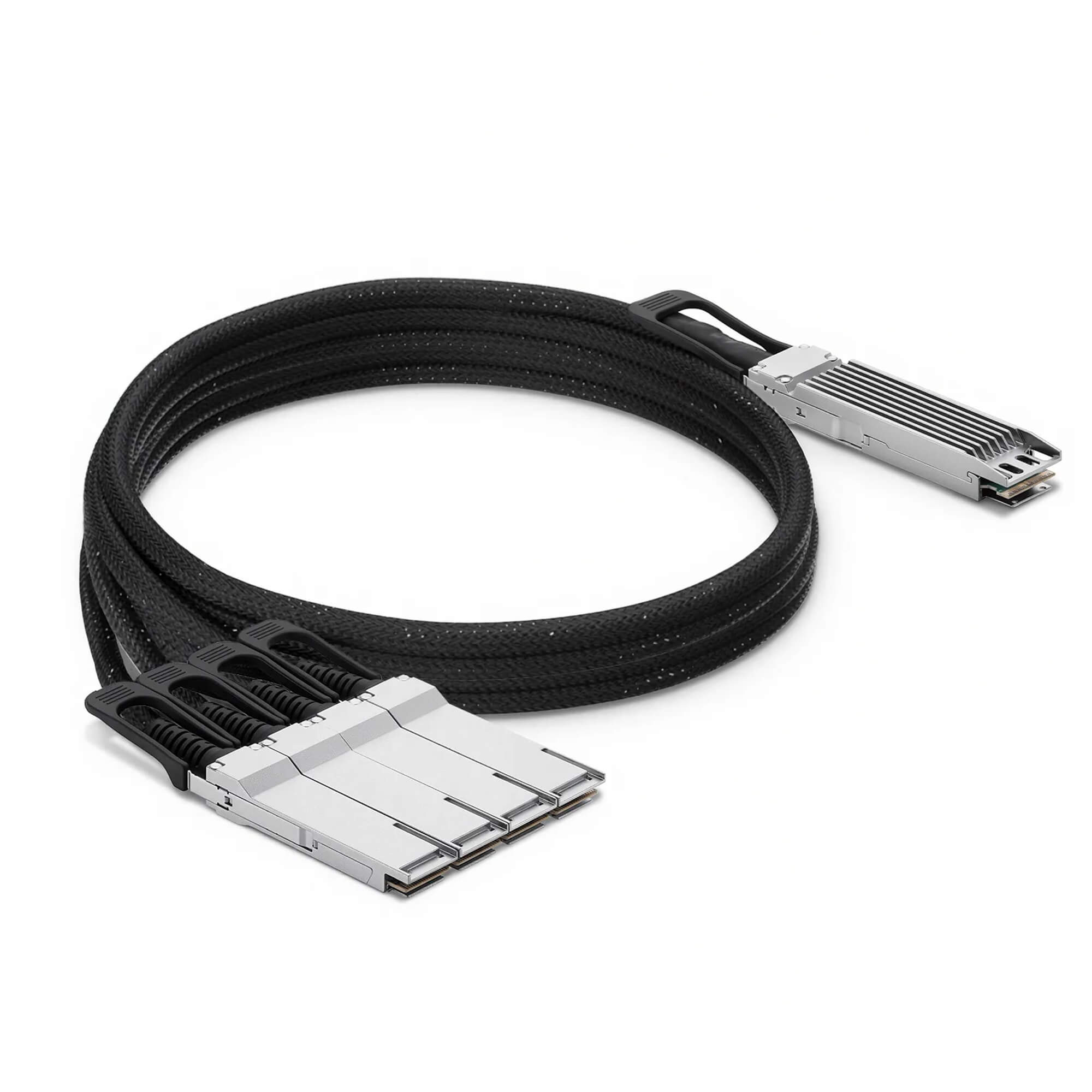 NSComm NVIDIA/Mellanox Compatible 800G OSFP Finned Top to 4 x 200G QSFP112 Active Direct Attach Copper Breakout Cable up to 5m(16ft) — 1m (3ft) / Generic