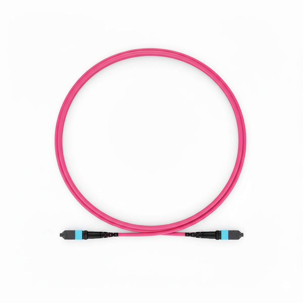 MPO Jumper Cables, MPO-12 UPC (Female) to MPO-12 UPC (Female), 12 Fibers, Multimode (OM4), OFNR, Low Loss, Polarity Type B