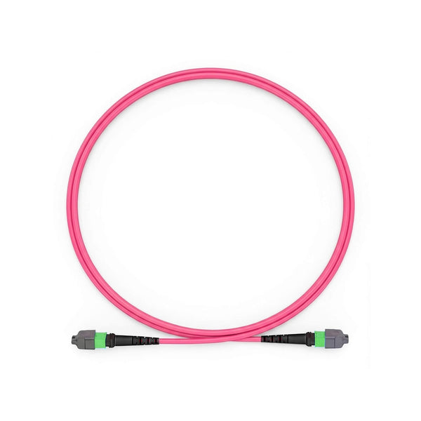 MPO Jumper Cables, MPO-16 APC (Female) to MPO-16 APC (Female), 16 Fibers, Multimode (OM4), OFNR, Low Loss, Crossover