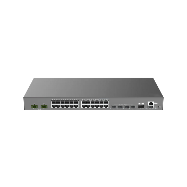 Network-Switch IS5200-24GT4XS-UP-DC 24x1G (PoE+) & 4x10G SFP+ Industrial PoE Switch