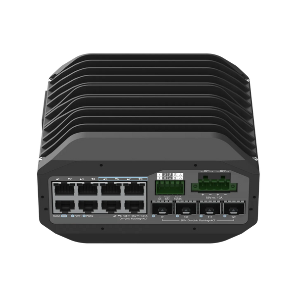 Network-Switch IS5200-8GT4XS-UP-DC 8x1G (PoE++) & 4x10G SFP+ Industrial PoE Switch