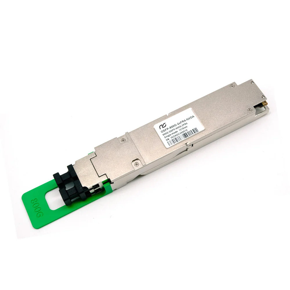 NSComm NS-OSFP-800G-2FR4 800G Base 2 x FR4 OSFP PAM4 CWDM4 1310nm 2km Finned Top DOM Dual Duplex LC SMF Optical Transceiver Module — Generic