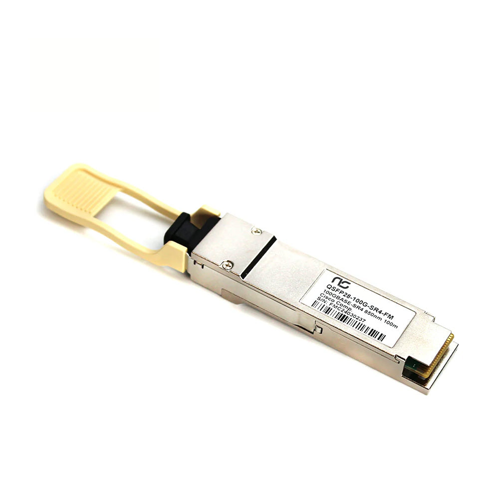 NSComm NS-QSFP28-100G-SR4 100G Base-SR4 QSFP28 850nm 100m MTP/MPO-12 MMF DOM Optical Transceiver Module — Edgecore