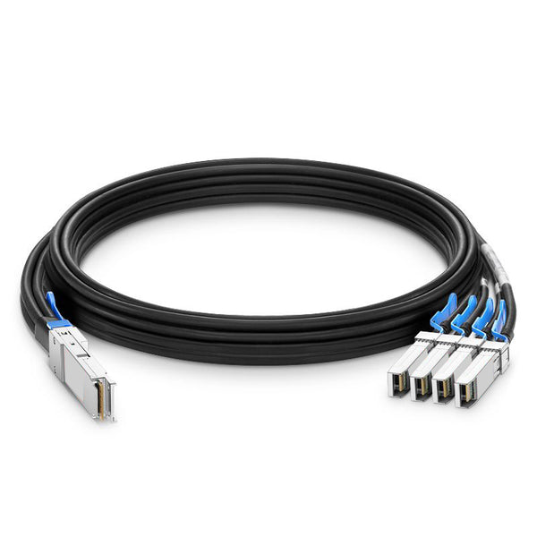 Network Switch 100G QSFP28 to 4x25G SFP28 Direct Attach Copper Cable, PVC, up to 5m