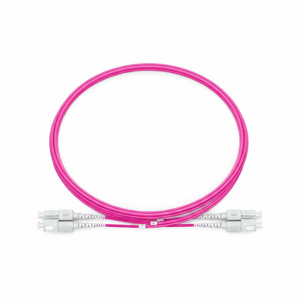 SC UPC to SC UPC Duplex Multimode(OM4) Fiber Patch Cable, 2 Fibers, 1.6mm OFNR